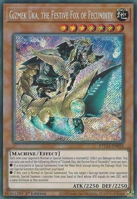 SJF Gizmek Uka, the Festive Fox of Fecundity - Eternity Code (ETCO) Secret Rare