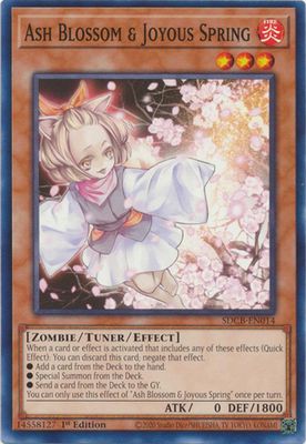 SJF Ash Blossom &amp; Joyous Spring - SDCB-EN014 - Common 1st Edition Legend of the Crystal Beasts 1st Edition Singles