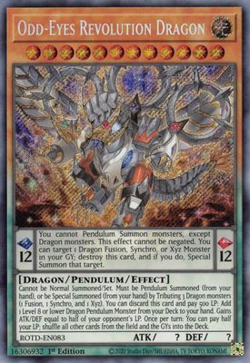SJF Odd-Eyes Revolution Dragon - Rise of the Duelist (ROTD) Secret Rare