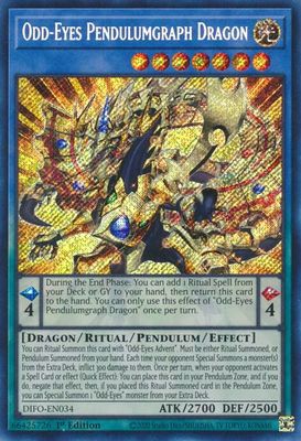 Odd-Eyes Pendulumgraph Dragon - Dimension Force (DIFO) Secret Rare