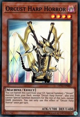 Orcust Harp Horror - OTS Tournament Pack 11 (OP11) Super Rare