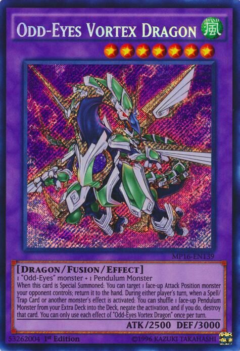 Odd-Eyes Vortex Dragon - 2016 Mega-Tins Mega Pack (MP16) Secret Rare