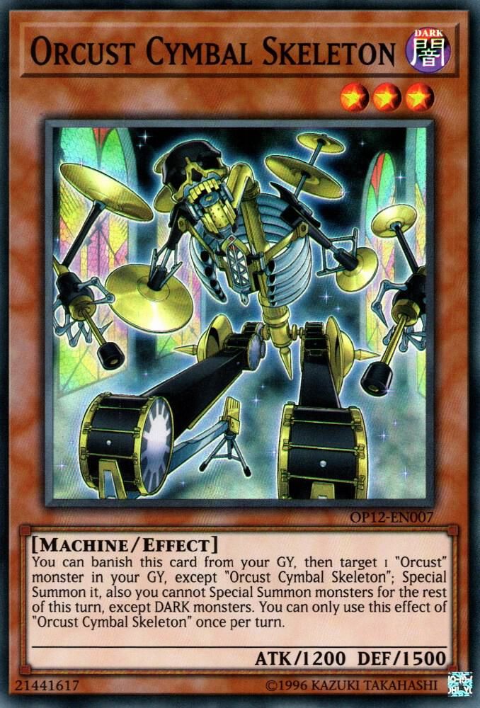 Orcust Cymbal Skeleton - OTS Tournament Pack 12 (OP12) Super Rare
