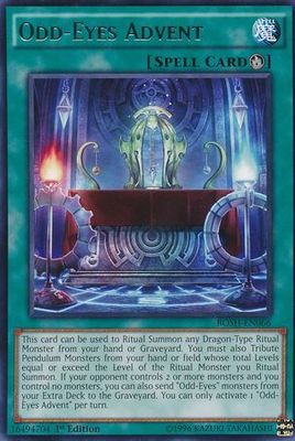 Odd-Eyes Advent - BOSH-EN066 - Rare 1st Edition Breakers of Shadow 1st Edition Singles