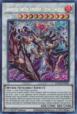 Swordsoul Sinister Sovereign - Qixing Longyuan - Battle of Chaos (BACH) Secret Rare