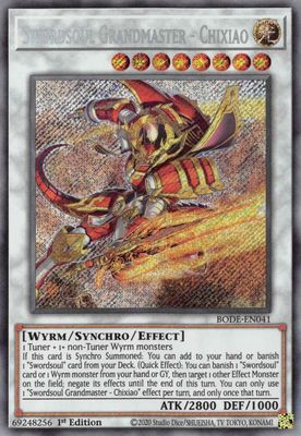 SJF Swordsoul Grandmaster - Chixiao - Burst of Destiny (BODE) Secret Rare