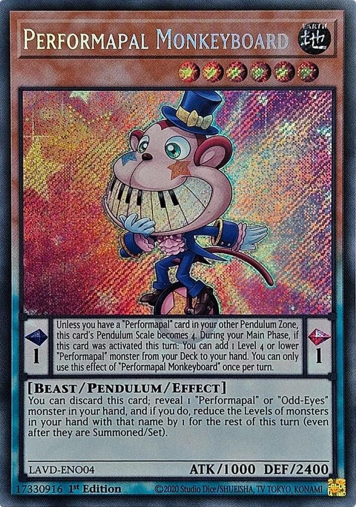 Performapal Monkeyboard (Secret Rare) - Legendary Arc-V Decks (LAVD)