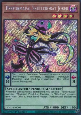 Performapal Skullcrobat Joker (Secret Rare) - Legendary Arc-V Decks (LAVD)