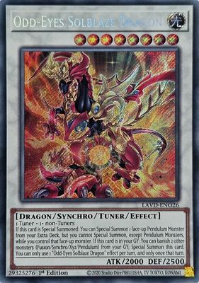 Odd-Eyes Solblaze Dragon (Secret Rare) - Legendary Arc-V Decks (LAVD)