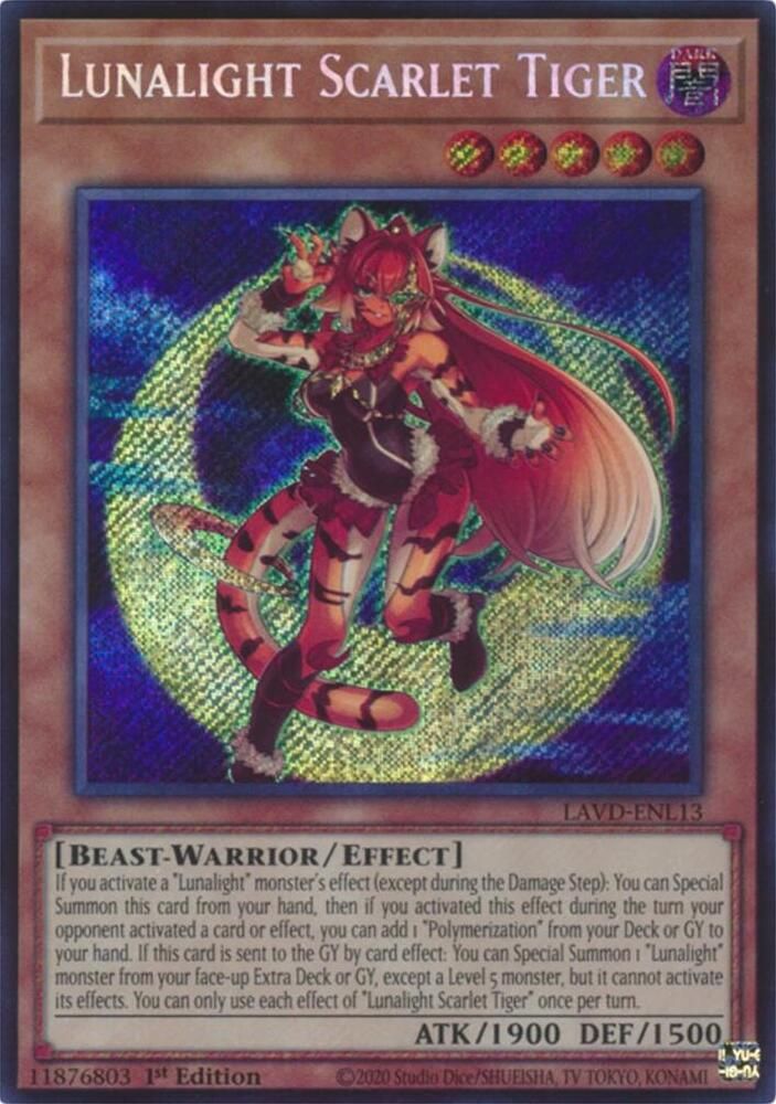 SJF Lunalight Scarlet Tiger (Secret Rare) - Legendary Arc-V Decks (LAVD)