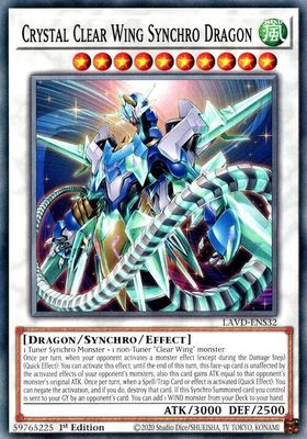 Crystal Clear Wing Synchro Dragon - Legendary Arc-V Decks (LAVD) Common