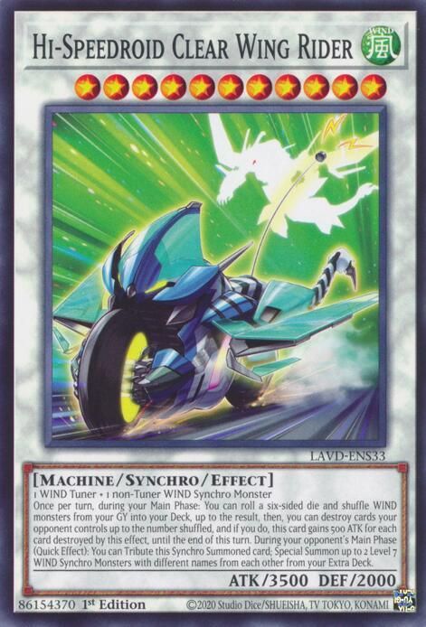 Hi-Speedroid Clear Wing Rider - Legendary Arc-V Decks (LAVD) Common