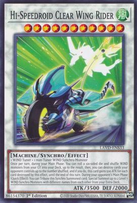 Hi-Speedroid Clear Wing Rider - Legendary Arc-V Decks (LAVD) Common