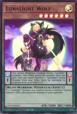 Lunalight Wolf - Legendary Arc-V Decks (LAVD) Ultra Rare