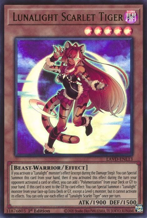 Lunalight Scarlet Tiger - Legendary Arc-V Decks (LAVD) Ultra Rare