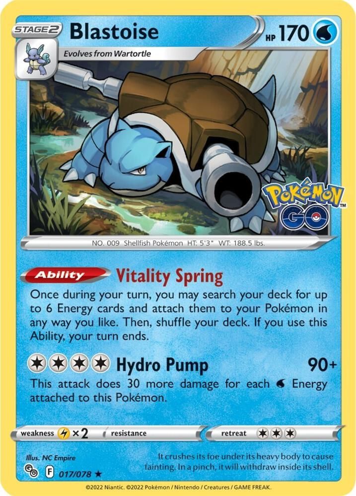 SJF Blastoise - Pokemon GO (PGO) Holo Rare