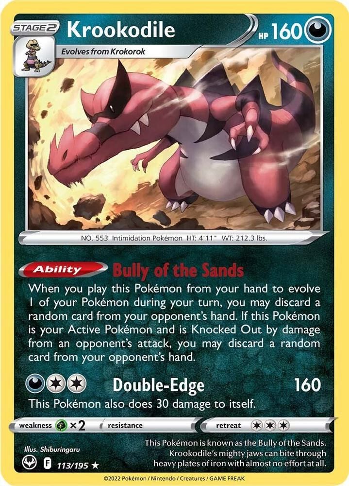 Krookodile - SWSH12: Silver Tempest (SWSH12) Holo Rare