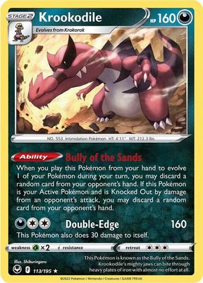 Krookodile - SWSH12: Silver Tempest (SWSH12) Holo Rare
