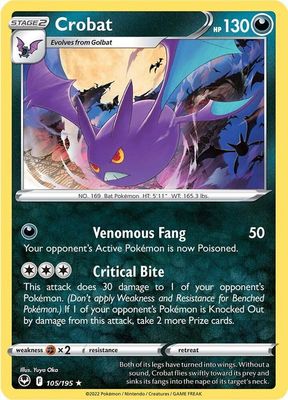 Crobat - SWSH12: Silver Tempest (SWSH12) Holo Rare