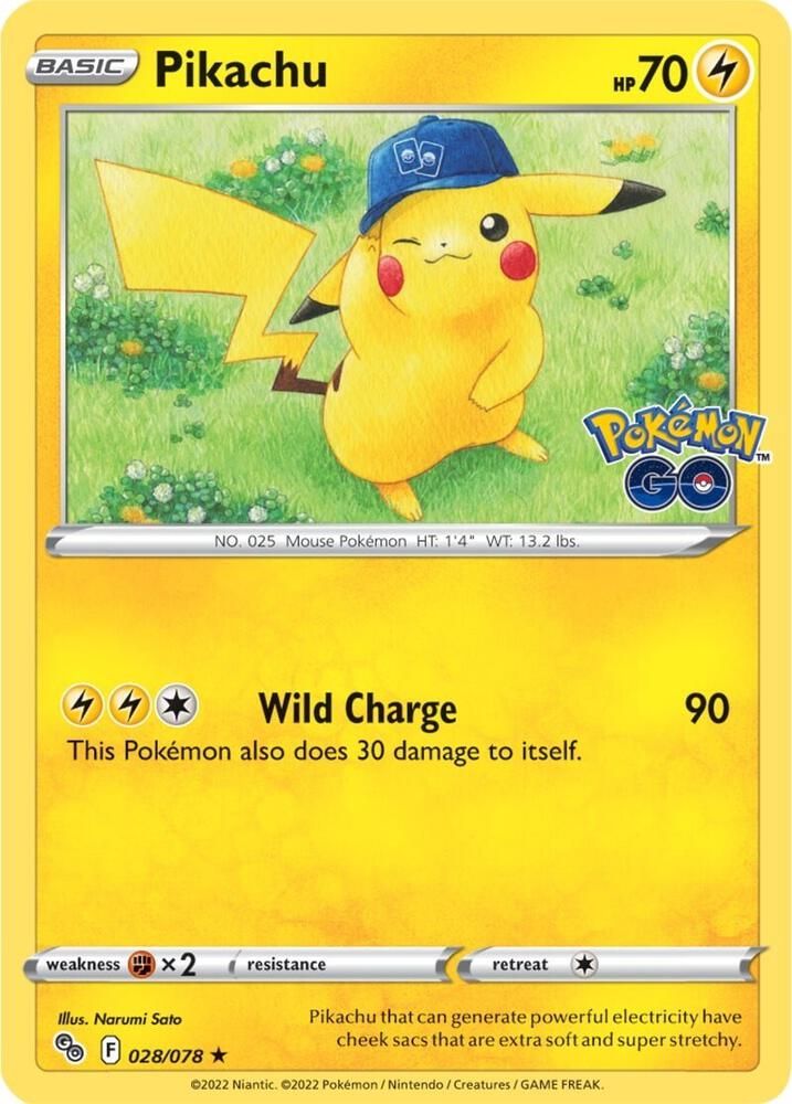 SJF Pikachu (28) - Pokemon GO (PGO) Holo Rare