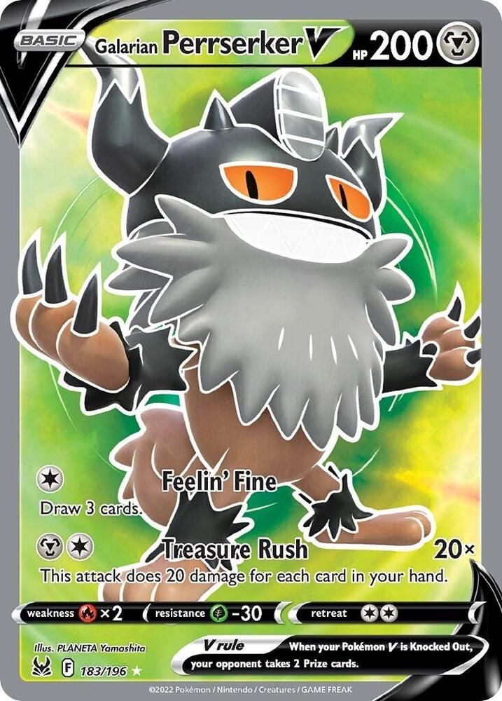 SJF Galarian Perrserker V (Full Art) - SWSH11: Lost Origin (SWSH11)