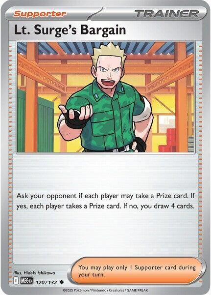 Lt. Surge's Bargain - 120/132 - ME01: Mega Evolution (MEG) ME01: Mega Evolution Reverse