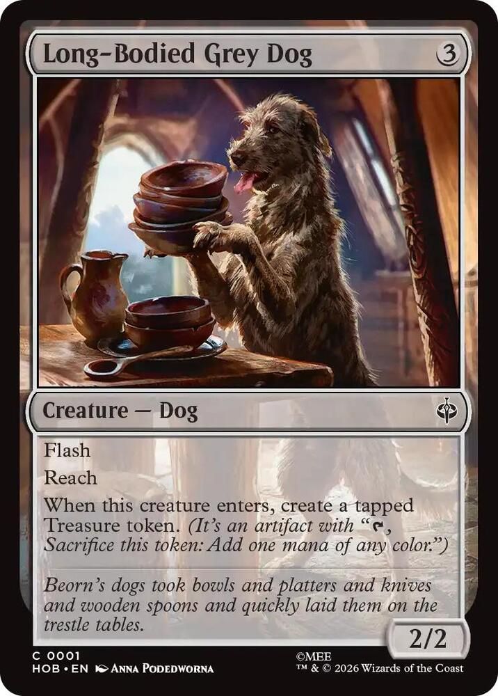 Long-Bodied Grey Dog - The Hobbit (HOB)