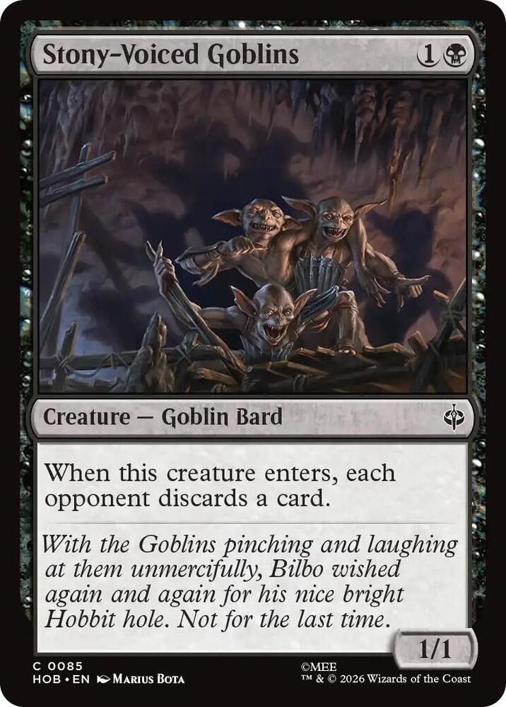 Stony-Voiced Goblins - The Hobbit (HOB)