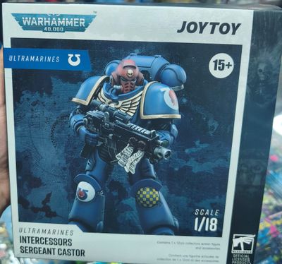 SJ1 Ultramarines Intercessors Sergeant Castor Figura Joytoy Warhammer Figura