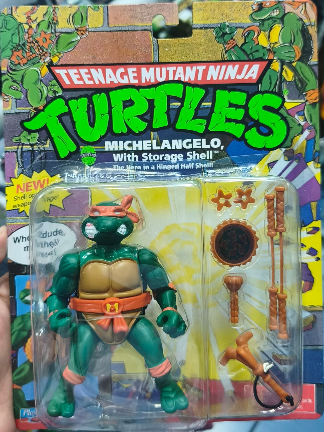 SJ1 Michelangelo Figura Tortugas Ninja Figura Storage Shell