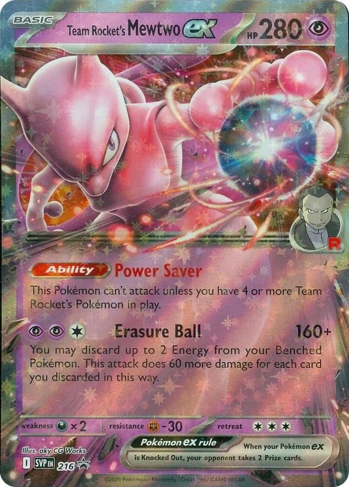 SJF Team Rocket's Mewtwo ex - 216 - SV: Scarlet &amp; Violet Promo Cards (SVP)