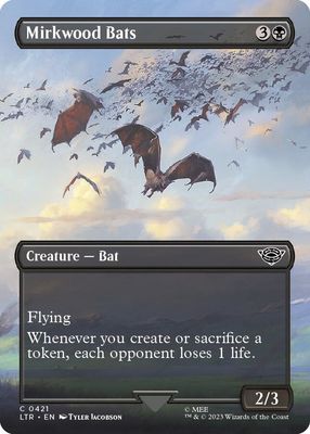 SJF Mirkwood Bats (Borderless) - Universes Beyond: The Lord of the Rings: Tales of Middle-earth (LTR) Foil