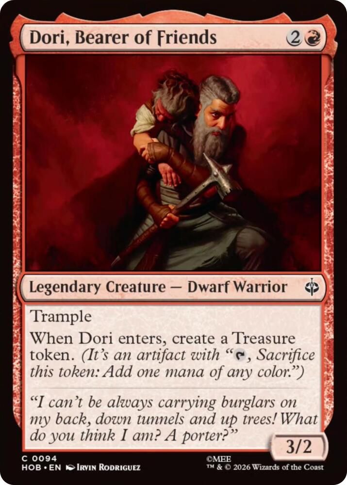 Dori, Bearer of Friends - The Hobbit (HOB)