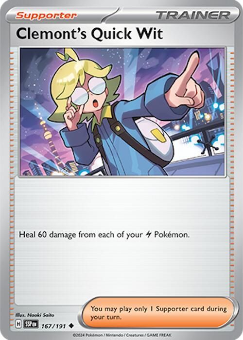 Clemont's Quick Wit - 167/191 - SV08: Surging Sparks (SSP)