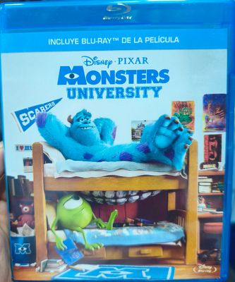 SJ1 Monsters University Blu Ray Original Usado Completo Español Ingles