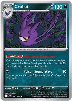 Crobat - 051/086 - ME04: Chaos Rising (CRI) Holo Rare