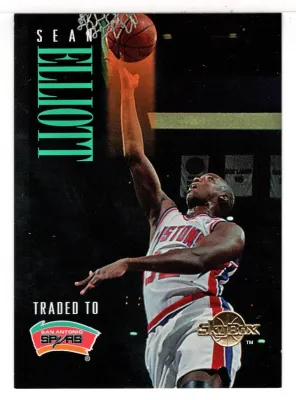 Sean Elliott - Detroit Pistons (NBA Basketball) 1994-95 SkyBox Premium # 48 Mint