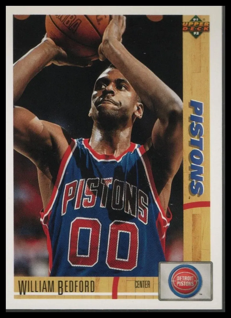 1991-92 Upper Deck - #183 - WILLIAM BEDFORD - Detroit Pistons