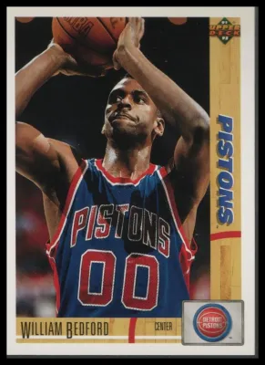 1991-92 Upper Deck - #183 - WILLIAM BEDFORD - Detroit Pistons