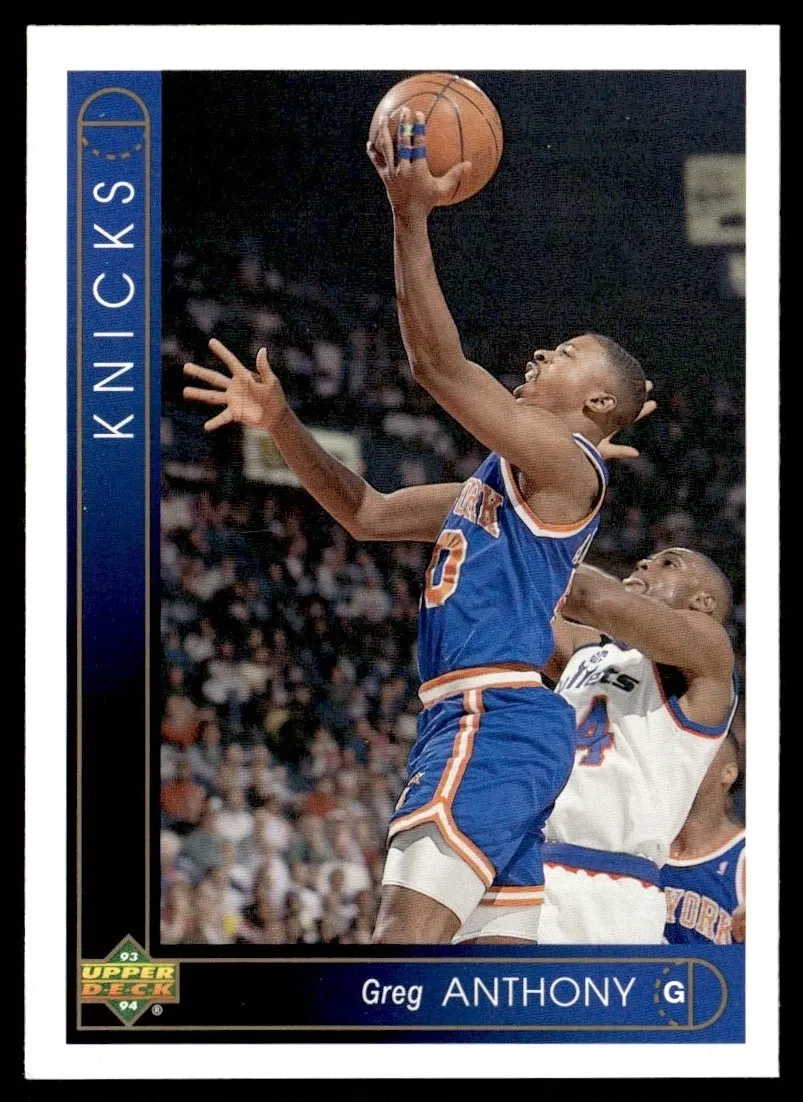 1993-94 Upper Deck Greg Anthony New York Knicks #292