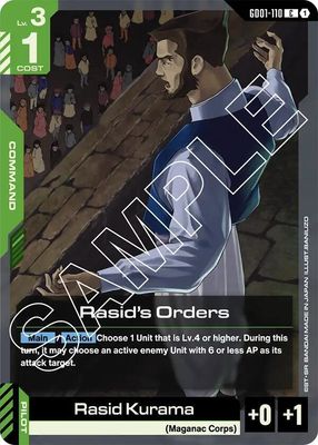 Rasid's Orders - Newtype Rising (GD01) Newtype Rising