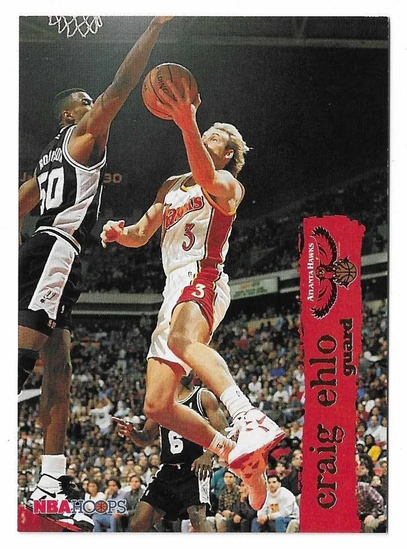 1995-96 NBA Hoops Basketball Craig Ehlo Card #3 Atlanta Hawks