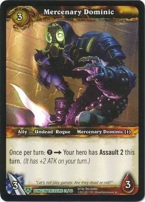 Mercenary Dominic Foil Warcraft Card Game