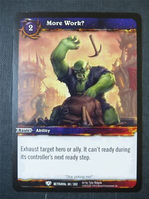 More Work Warcraft Card Game