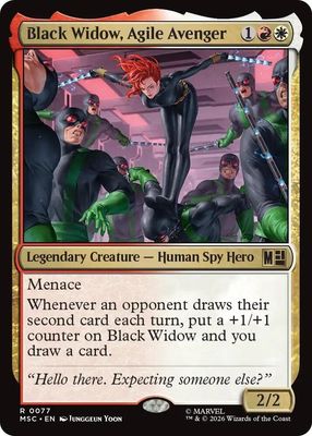 SJF Black Widow, Agile Avenger (Surge Foil) - Commander: Marvel Super Heroes (MSC)
