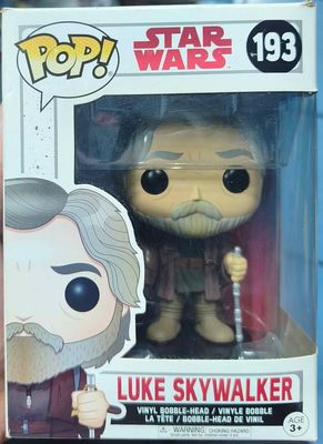 SJ1 Luke Skywalker Figura Funko Pop 193 Star Wars Figura Caja Dañada
