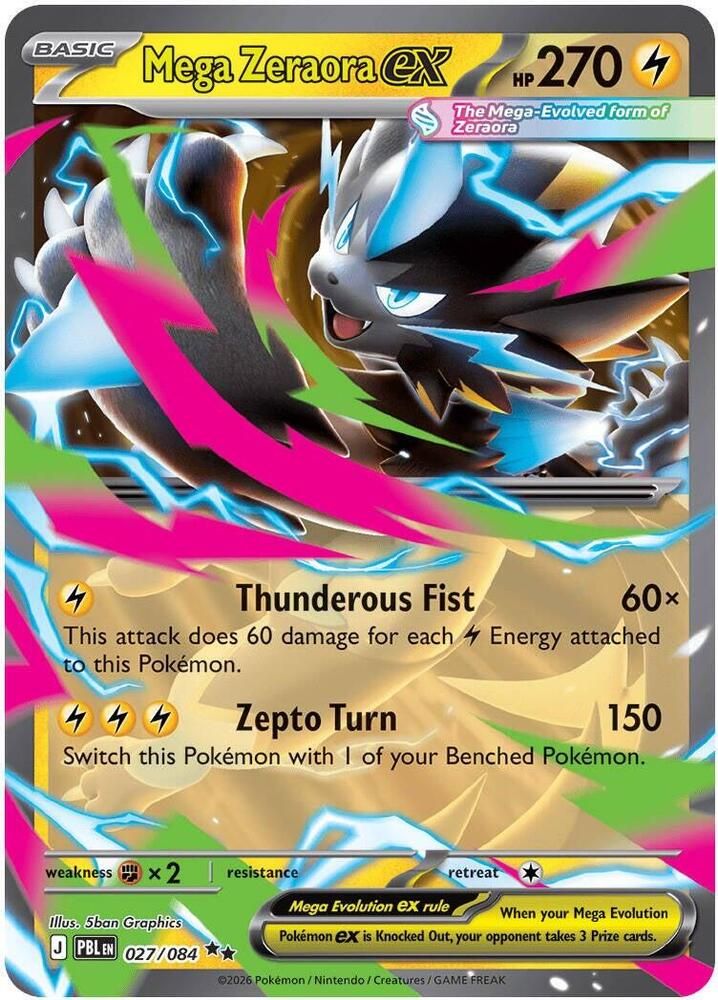 SJF Mega Zeraora ex - 027/084 - ME05: Pitch Black (PBL)