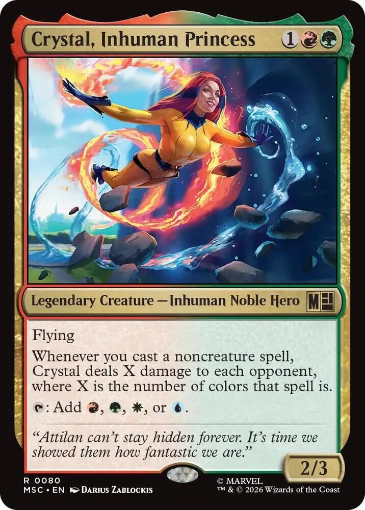 SH9 Crystal, Inhuman Princess - Commander: Marvel Super Heroes (MSC)