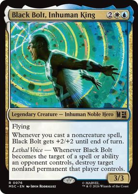 SH9 Black Bolt, Inhuman King - Commander: Marvel Super Heroes (MSC)