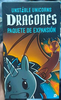 SJ1 Unstable Unicorns Dragones Paquete de Expansión Juego de Mesa Completo